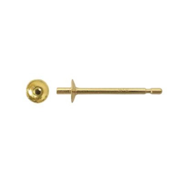 K18 ピアスポスト(直結) 0.7x10mm - アサオ工芸オンライショップ