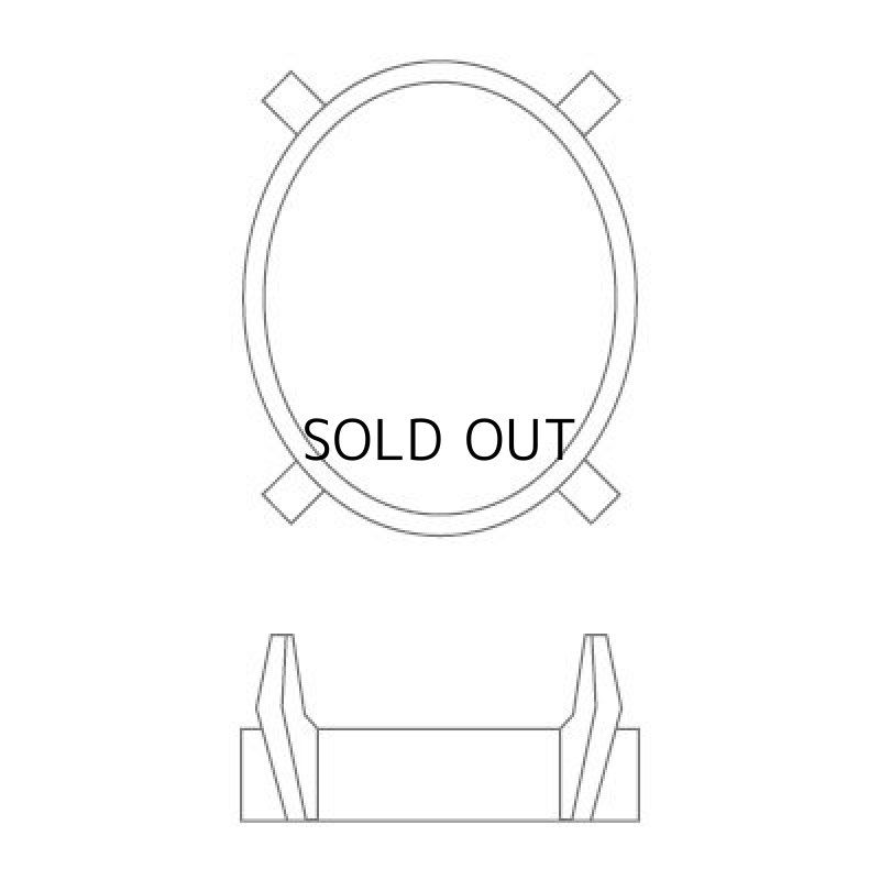 画像2: K18 ツメ 10X14 オーバル 薄座 (2)