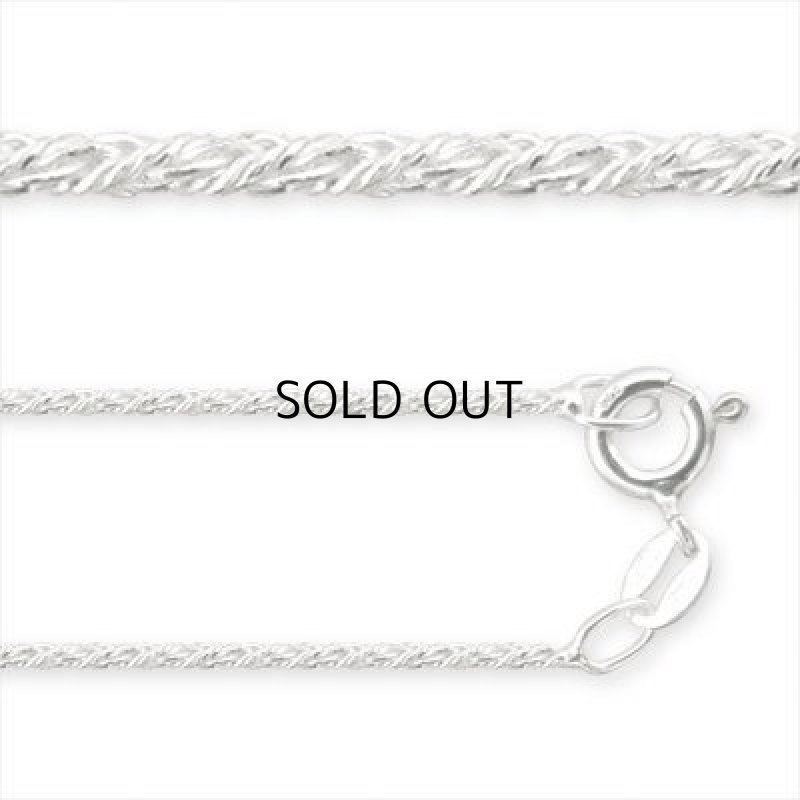 SV ネックレス 40cm フォックステール 1mm幅