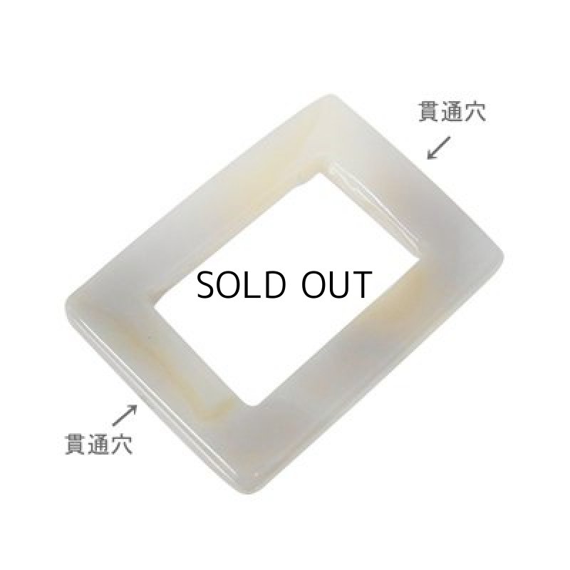 画像2: アゲート レクタングルフープ(貫通) 24x34mm (2)