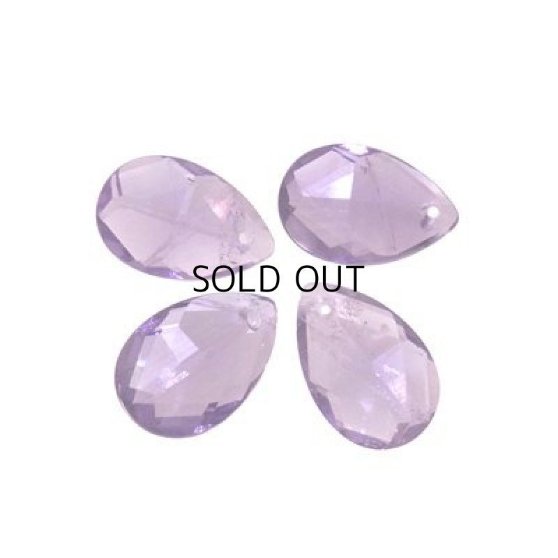 画像1: アメシスト ペアファセットビーズ 10x15x6mm (1)