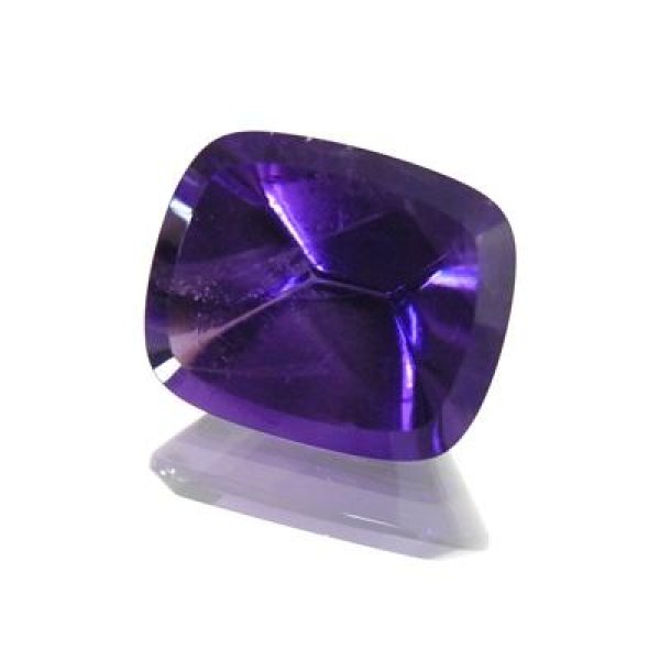 アメシスト(アカソ) クッションミラーカット 11.1x13.4mm - アサオ工芸