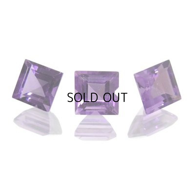 画像1: アメシスト スクエアカット 6mm (1)