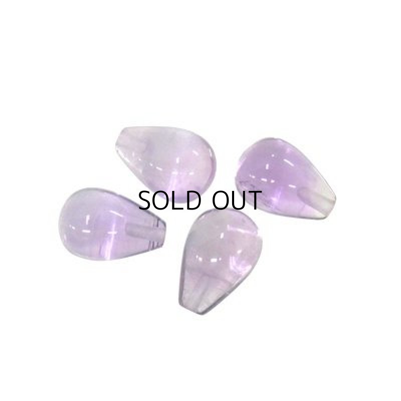 画像1: アメシスト ドロップ(片穴) 8x12mm (1)