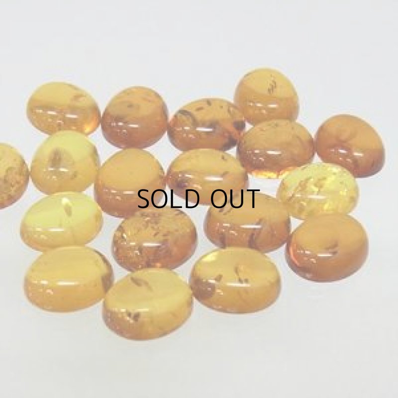 画像1: コハク オーバルカボ 10x12mm (1)