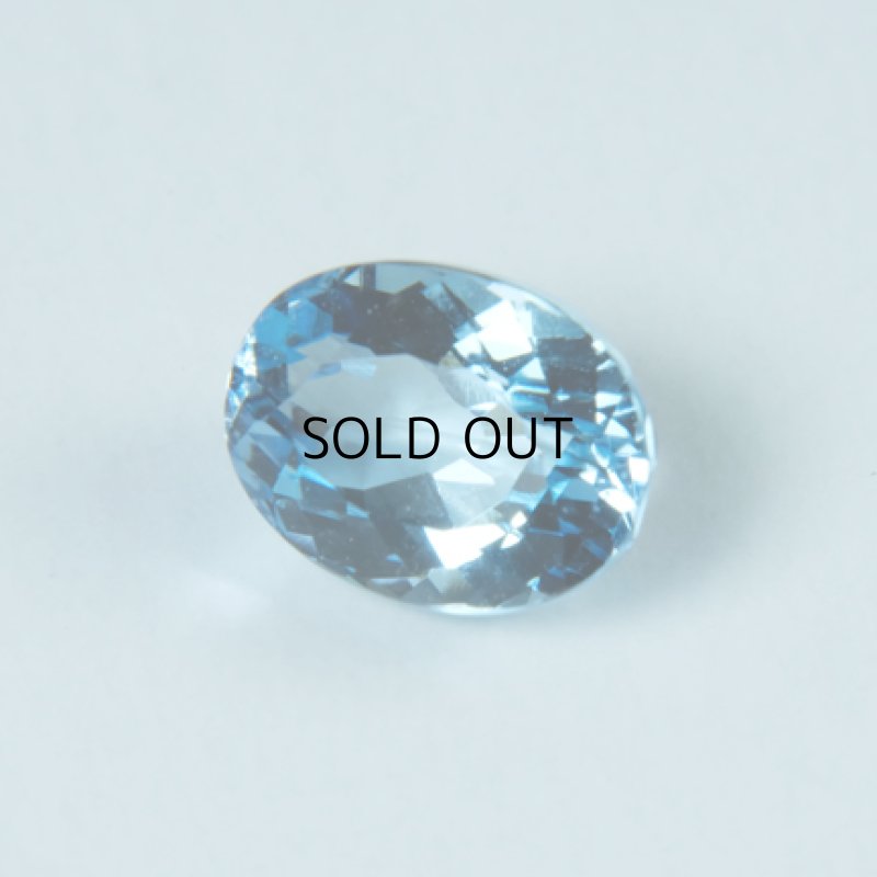 画像2: アクアマリン(サンタマリア) オーバルカット 5.8x7.8mm (2)