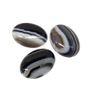 天然石 オニックス オニックス(縞入り) オーバルカボ 12x16mm - アサオ工芸オンライショップ