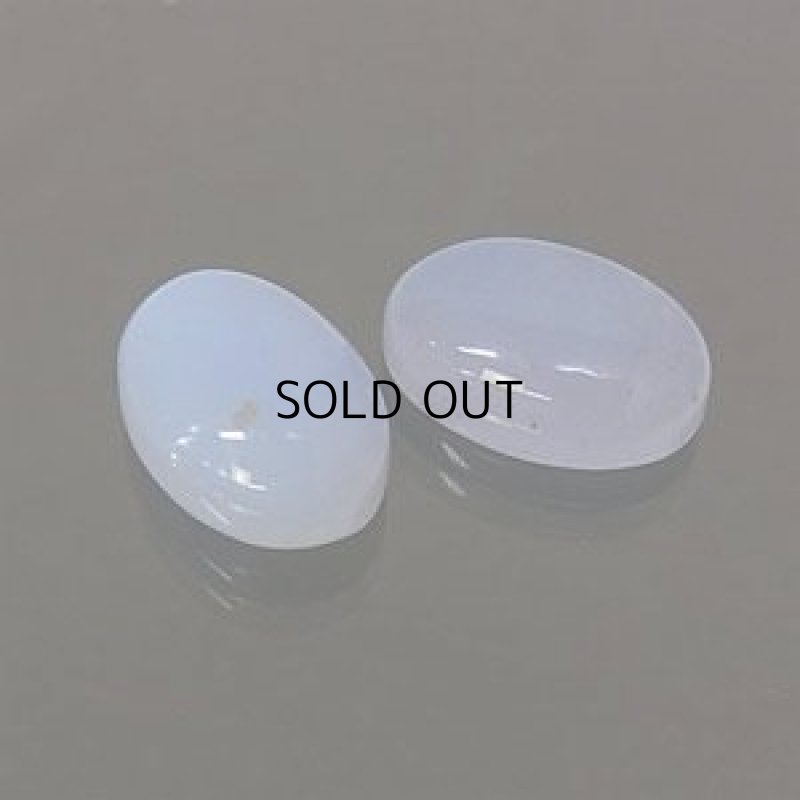 画像1: ブルーカルセドニー オーバルカボ 10x14mm (1)