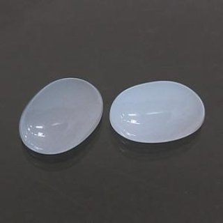 ブルーカルセドニー カービング(花) 18.6x26.3mm - アサオ工芸