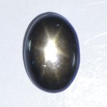 画像1: ブラックスターサファイア オーバルカボ 7.7x10.9mm (1)