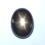 画像1: ブラックスターサファイア オーバルカボ 8.9x11.6mm (1)