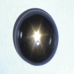 画像1: ブラックスターサファイア オーバルカボ 9.7x12.3mm (1)