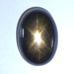 画像1: ブラックスターサファイア オーバルカボ 9.1x13.0mm (1)