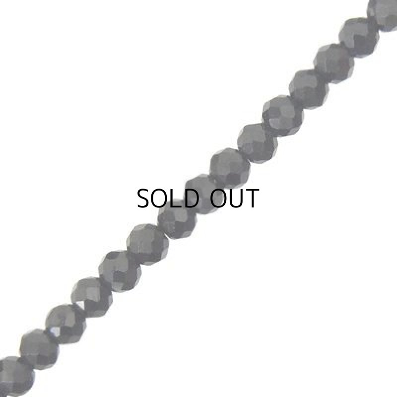 画像1: ブラックスピネル ボタンカット連 2.5-3mm (1)