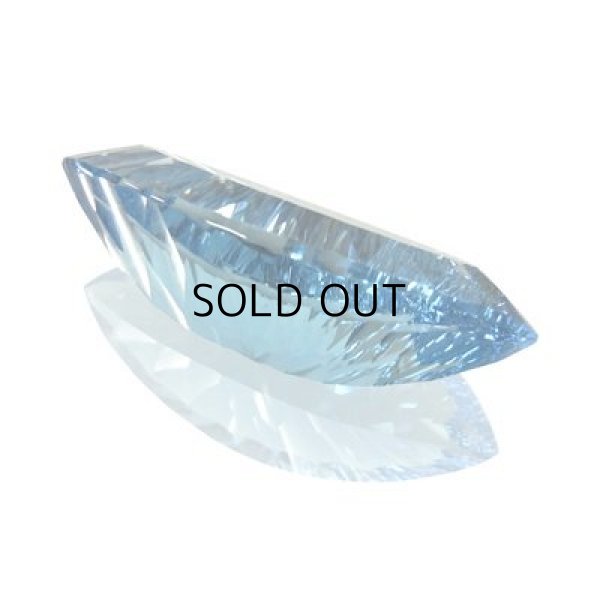 ブルートパーズ マーキスコンケーブカット 16.3x36.2mm - アサオ工芸