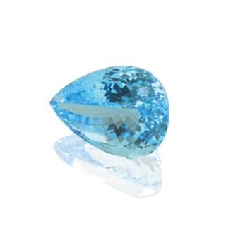 ソーイング  無垢 ロンドンブルートパーズ18,5 ct❄❄ペアシェイプカット ブルートパーズ ペアシェイプカット 18.3x28.3mm - アサオ工芸