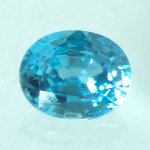 画像1: ブルージルコン オーバルカット 6.0x7.4mm (1)