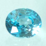 画像1: ブルージルコン オーバルカット 6.3x7.4mm (1)