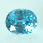 画像1: ブルージルコン オーバルカット 6.1x7.4mm (1)