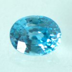 画像1: ブルージルコン オーバルカット 6.2x7.9mm (1)