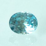 画像1: ブルージルコン オーバルカット 6.4x7.9mm (1)