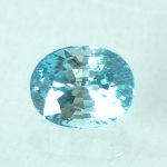 画像1: ブルージルコン オーバルカット 6.4x8.1mm (1)