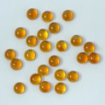 画像1: シトリン(ダーク) ラウンドカボ 6mm (1)