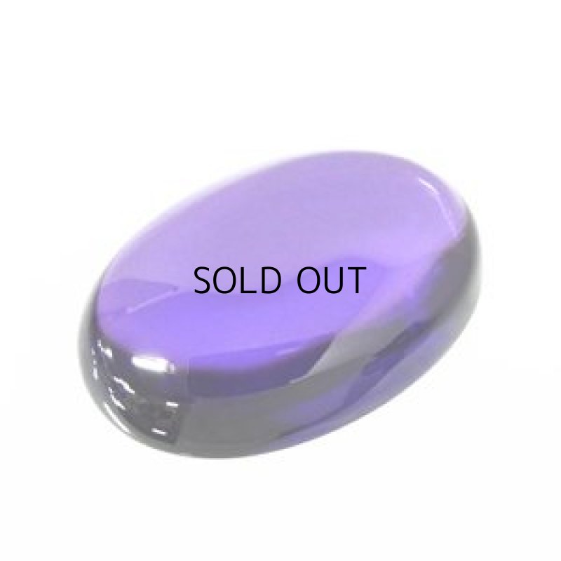 画像1: キュービック(アメシスト) オーバルカボ 20x30mm (1)