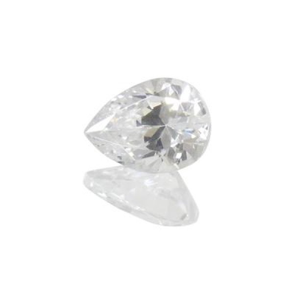 キュービックジルコニア ペアシェイプカット 5x7mm - アサオ工芸