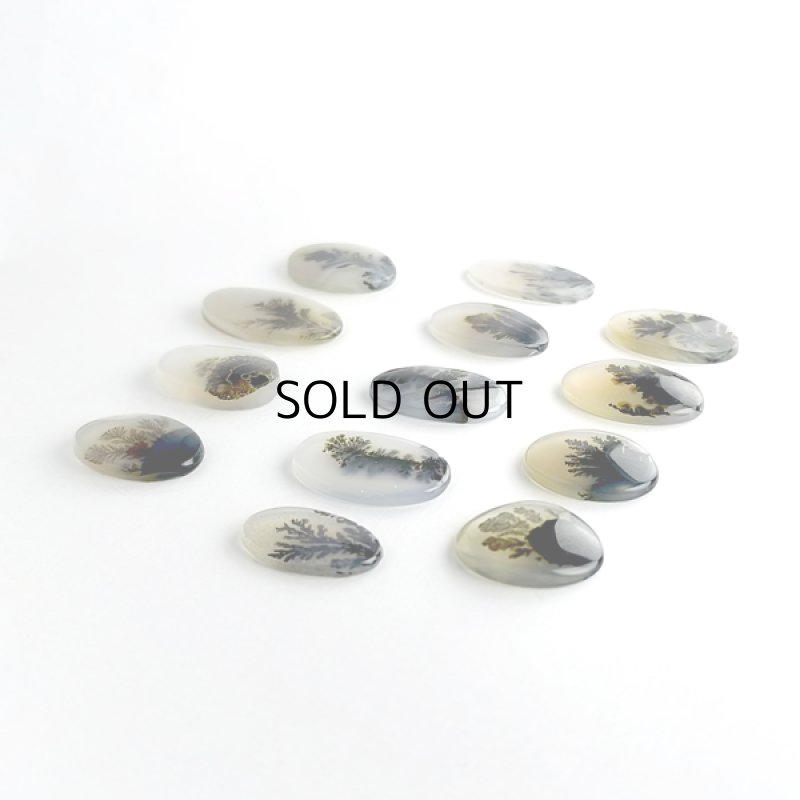 画像2: デンドリティックアゲート オーバル 長辺15-19mm (2)