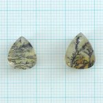 画像1: デンドリティッククォーツ ペアシェイプ 長辺11-13mm (1)