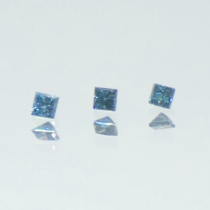 画像1: ブルーダイヤモンド(トリート) プリンセスカット1.5mm (1)