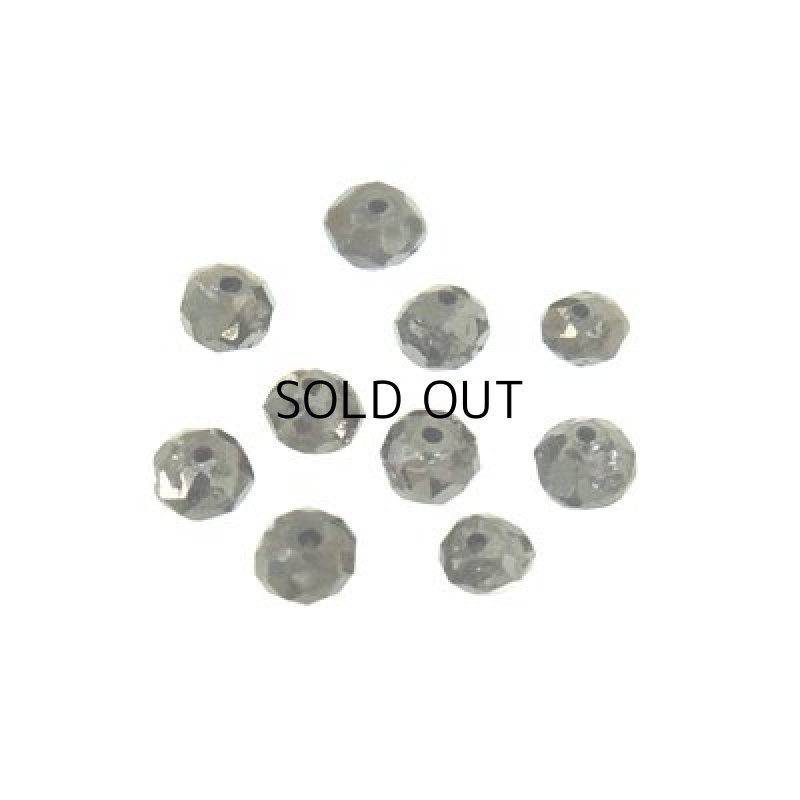 画像1: ブラックダイヤモンド(トリート) カットビーズ(貫通穴) 2.5-2.9mm (1)