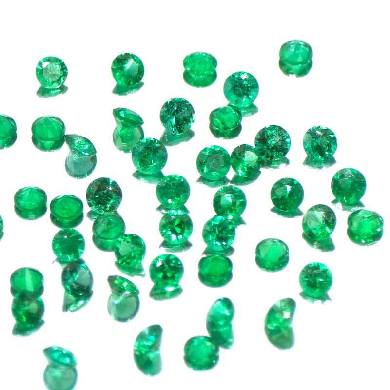 画像1: エメラルド ダイヤカット 3mm (1)