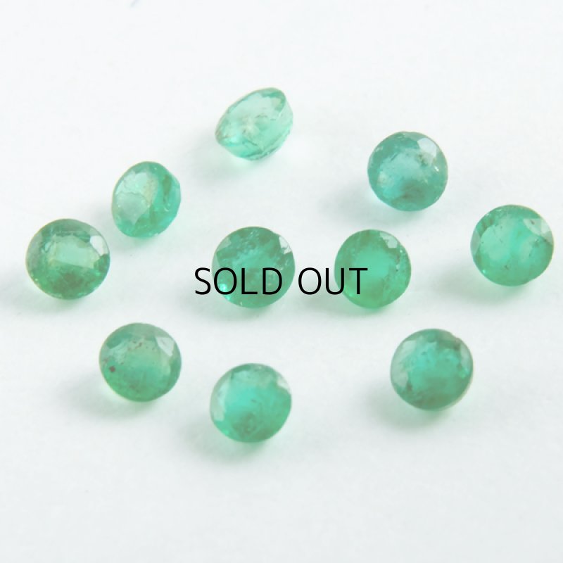 画像1: エメラルド ラウンドカット 3mm (1)