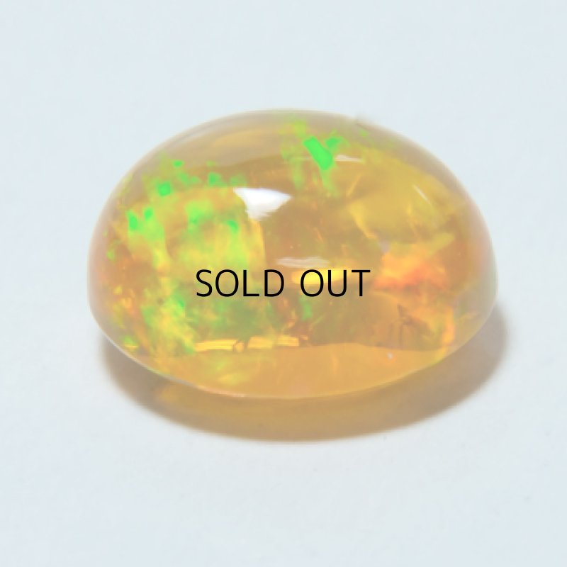 画像3: ファイアオパール オーバルカボ 6.8x8.1mm (3)