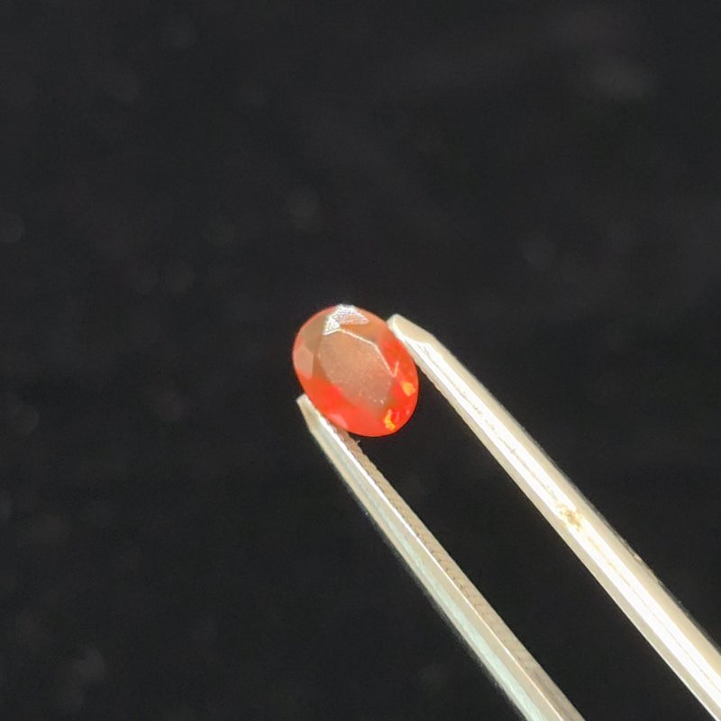 画像1: ファイアオパール オーバルカット 4.8x6.3mm (1)