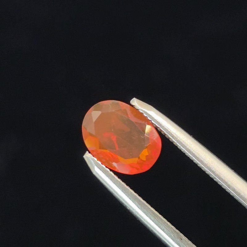 画像1: ファイアオパール オーバルカット 5.7x7.9mm (1)
