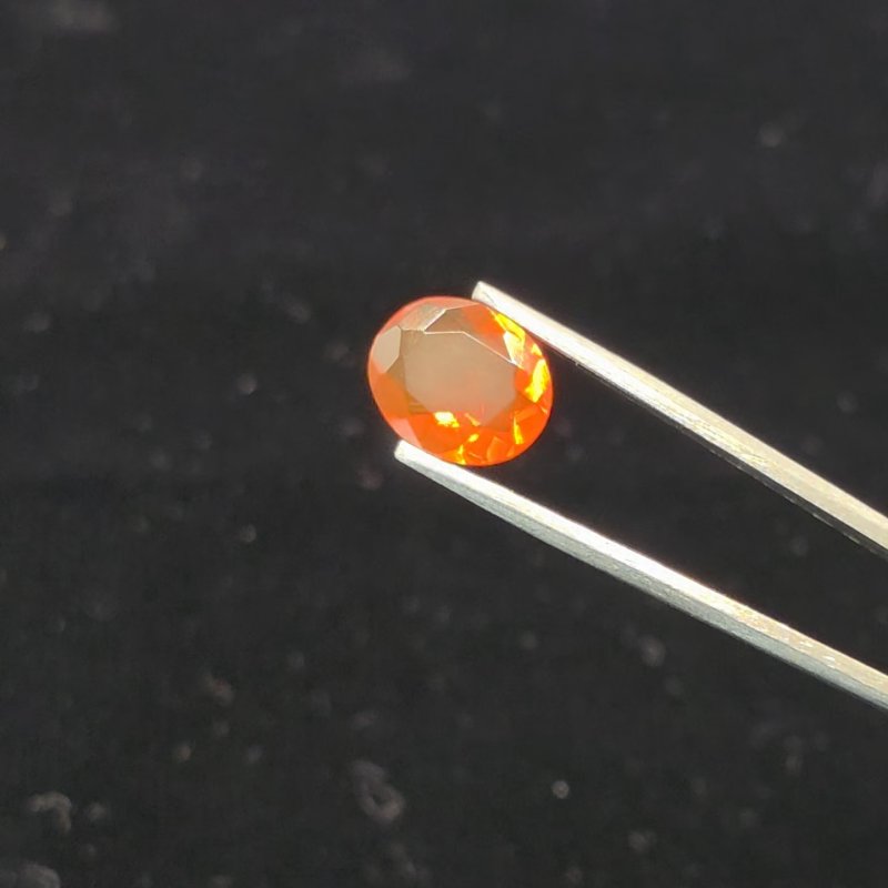 画像1: ファイアオパール オーバルカット 6.7x8.1mm (1)