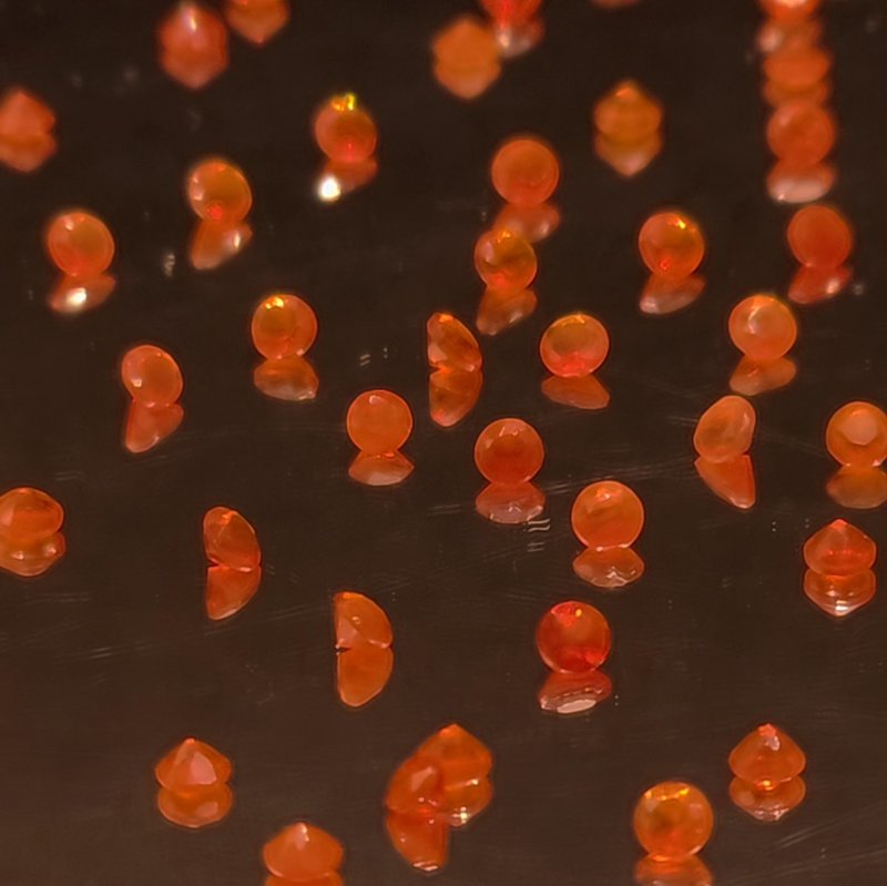 画像1: ファイアオパール ラウンドカット 2mm (1)