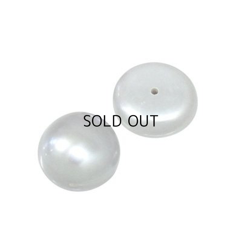 画像1: 淡水パール(グレー) バロック(片穴) 12-13mm (1)