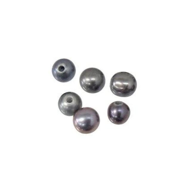 淡水パール(ブラック染) ラウンド(片穴) 3.5-4mm - アサオ工芸オンライ