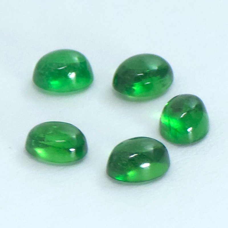 画像2: グリーンガーネット オーバルカボ 3x4mm (2)