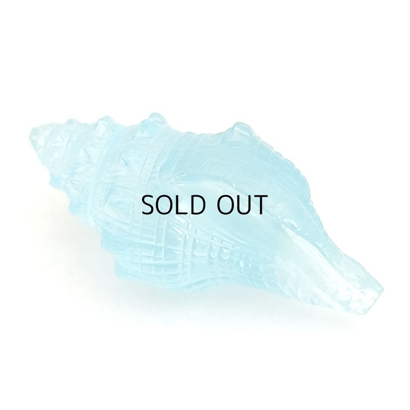 画像2: アクアマリン(アカソ) カービング(貝) 24x46mm (2)