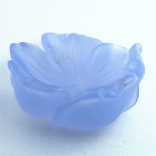 ブルーカルセドニー カービング(花) 18.6x26.3mm - アサオ工芸