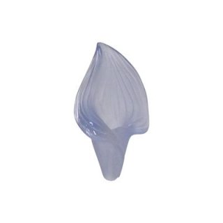 ブルーカルセドニー カービング(花) 18.6x26.3mm - アサオ工芸