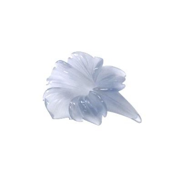ブルーカルセドニー カービング(花) 18.6x26.3mm - アサオ工芸オンライ