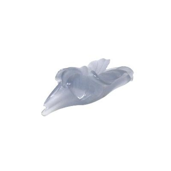ブルーカルセドニー カービング(花) 18.6x26.3mm - アサオ工芸