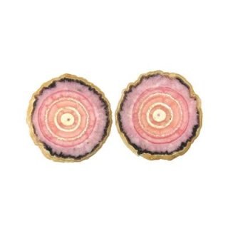 インカローズ 原石スライス 15.5x16.3mm - アサオ工芸オンライ