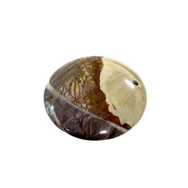 ピクチャージャスパー ラウンドカボ(貫通穴) 30.2mm - アサオ工芸